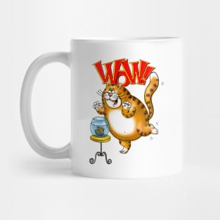 Wow! Fish Bowl! Excited Cat Mug